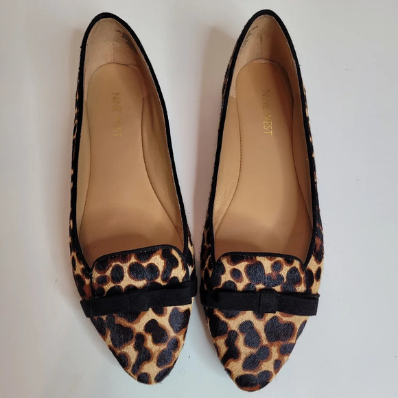 Nine West Saxiphone Pony Ballet Flats Leather Shoe Size Womens 6 - Picture 5 of 11